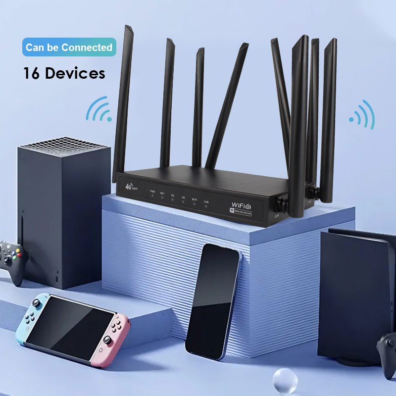 RTS High Speed Wifi6 4G Router Lte 2.4Ghz Modem 300Mbps Indoor Router Home Cpe Wifi With Sim Card Slot 3G 4G Routers For Home